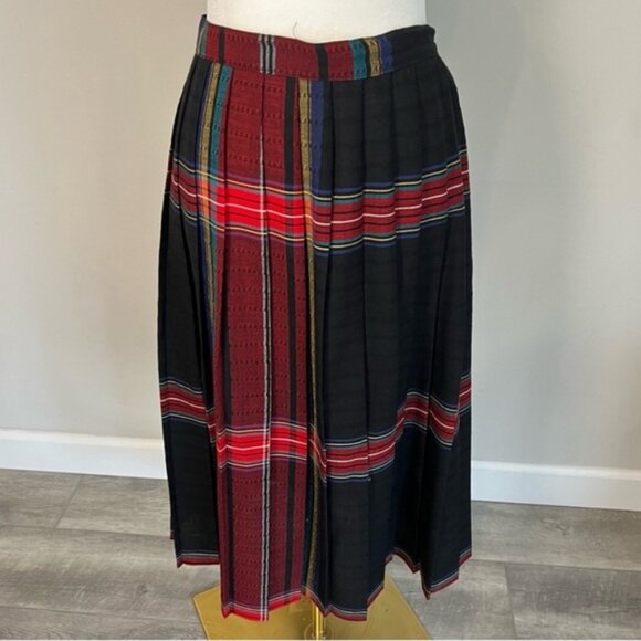 Louisburg Square, Long, Pleated, Plaid, Wool, Skirt - Picture 1 of 8